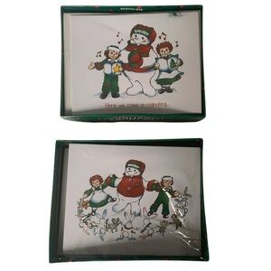 Snowden 1998 Vintage Raggedy Ann & Andy Christmas Card Set Of Two Boxes